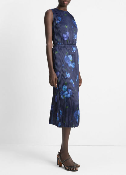 Poppy Blur Crushed Satin Column Skirt in Dresses & Skirts MIDNIGHT | VINCE Sale