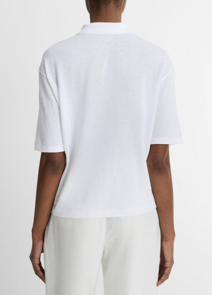 Easy Cotton Polo Shirt in Shirts & Tees OPTIC WHITE | VINCE Sale