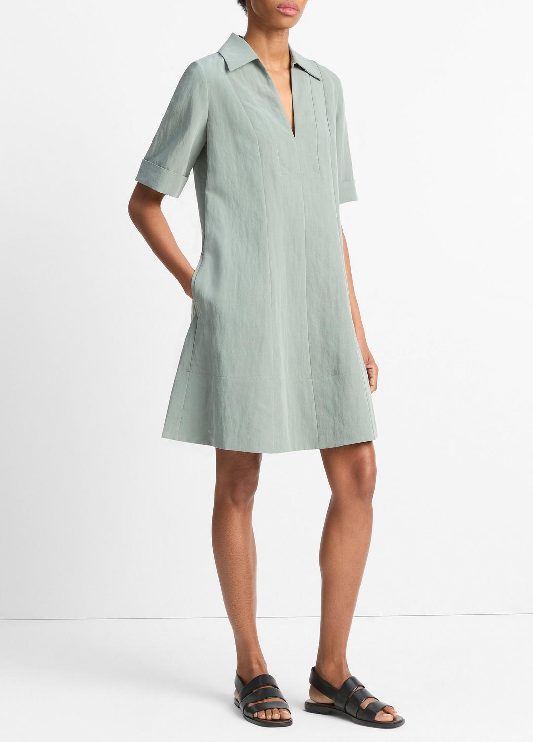 A-Line Short Dress in Dresses & Skirts CLAY SAGE | VINCE Sale