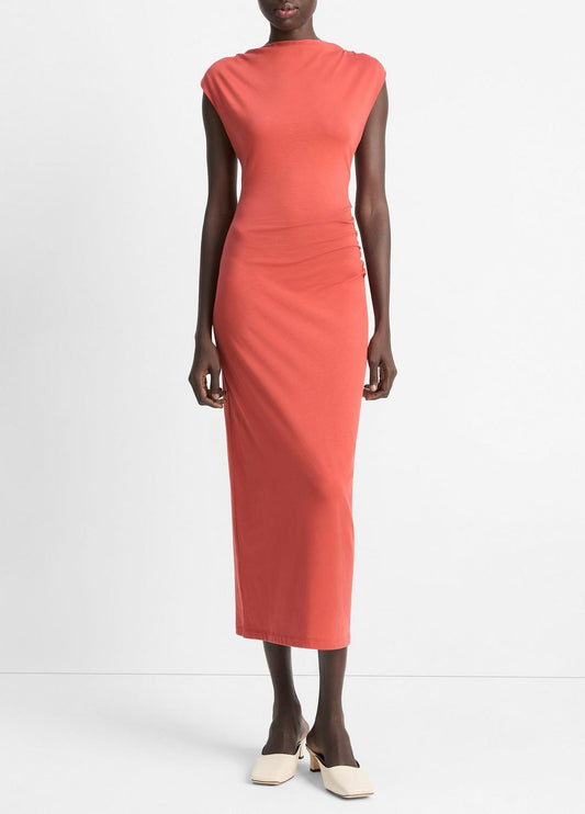 Pima Cotton Muscle-Tee Dress in Dresses & Skirts BRICK ROSE | VINCE Sale