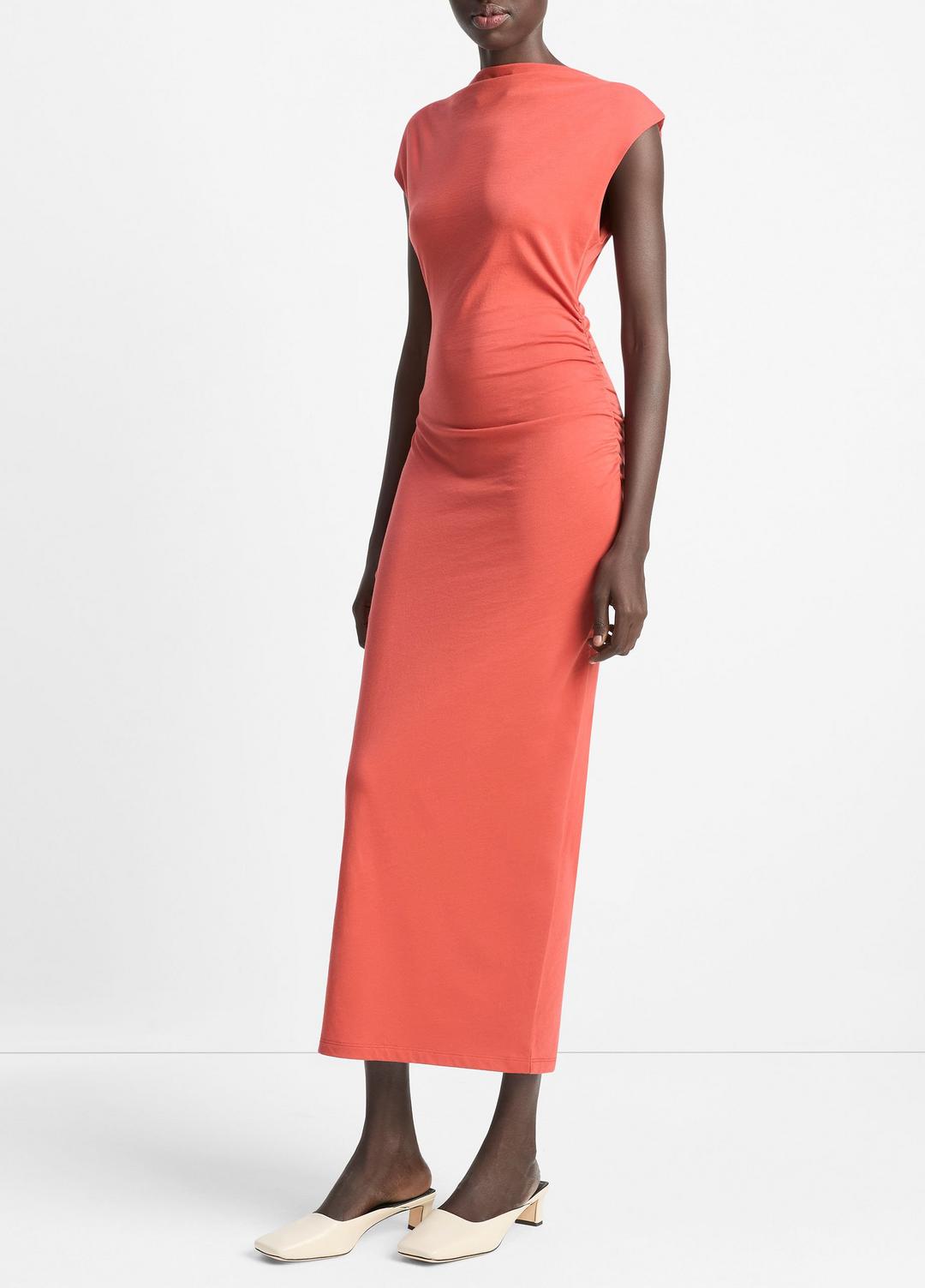 Pima Cotton Muscle-Tee Dress in Dresses & Skirts BRICK ROSE | VINCE Sale