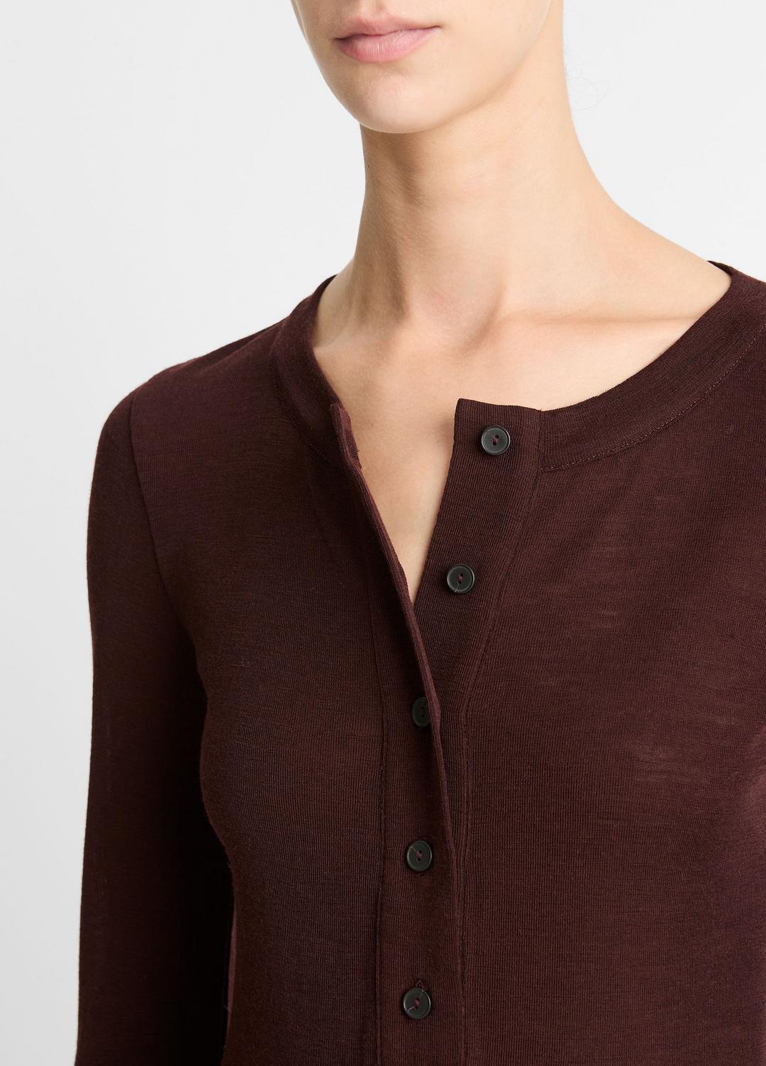 Wool Long-Sleeve Henley in Shirts & Tees CHERRY NIGHT | VINCE Sale