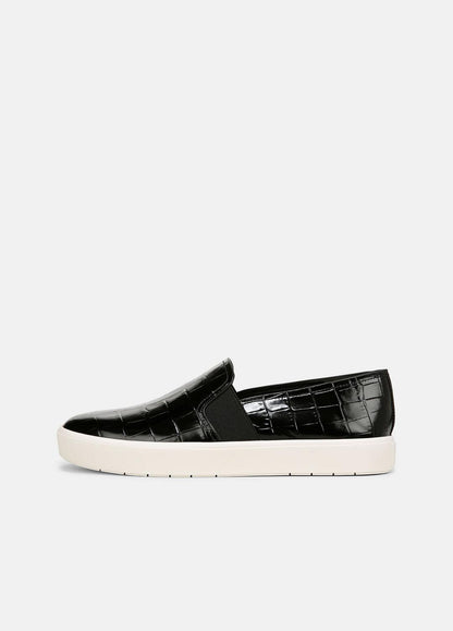 Blair Croc-Embossed Leather Sneaker in Shoes BLACK | VINCE Sale