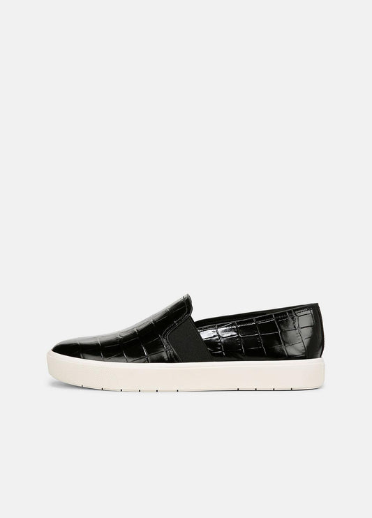 Blair Croc-Embossed Leather Sneaker in Shoes BLACK | VINCE Sale