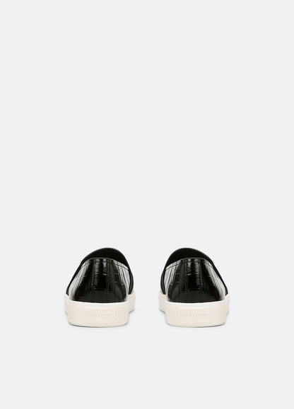 Blair Croc-Embossed Leather Sneaker in Shoes BLACK | VINCE Sale