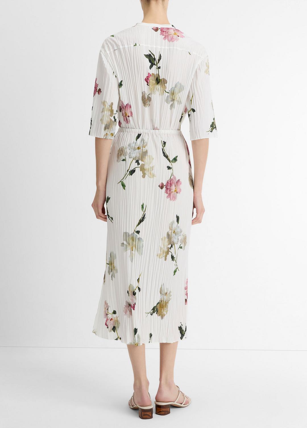 Wilted Peony Pleated Side-Tie Skirt in Dresses & Skirts WHITE PEONY | VINCE Sale