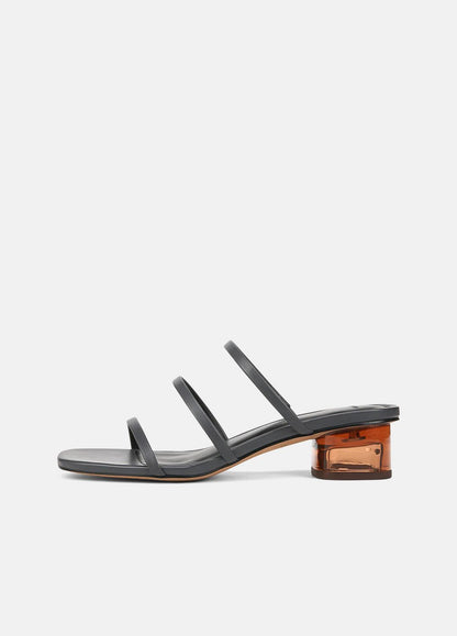 Palm Springs Leather Heeled Sandal in Shoes IRIS SLATE | VINCE Sale
