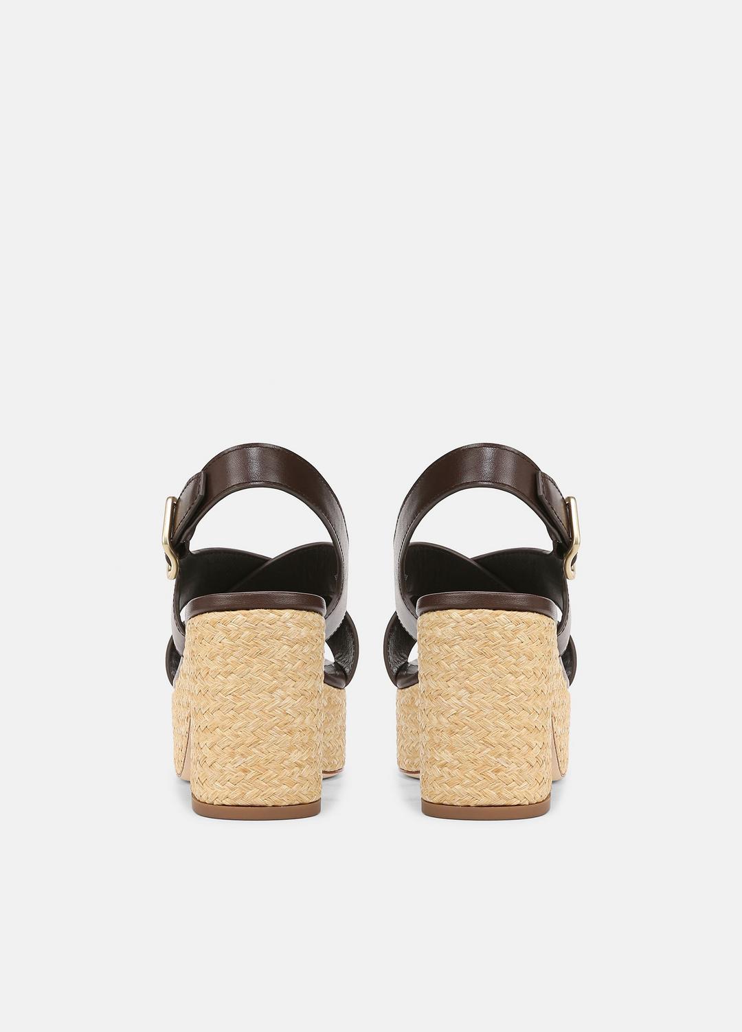 Clementina Leather Platform Sandal in Shoes CACAO BROWN | VINCE Sale