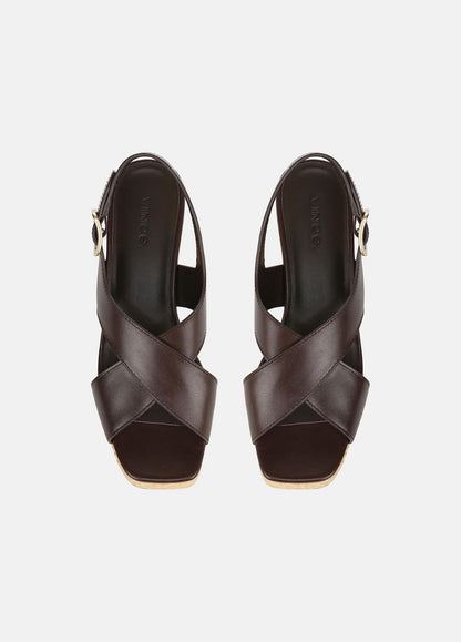 Clementina Leather Platform Sandal in Shoes CACAO BROWN | VINCE Sale