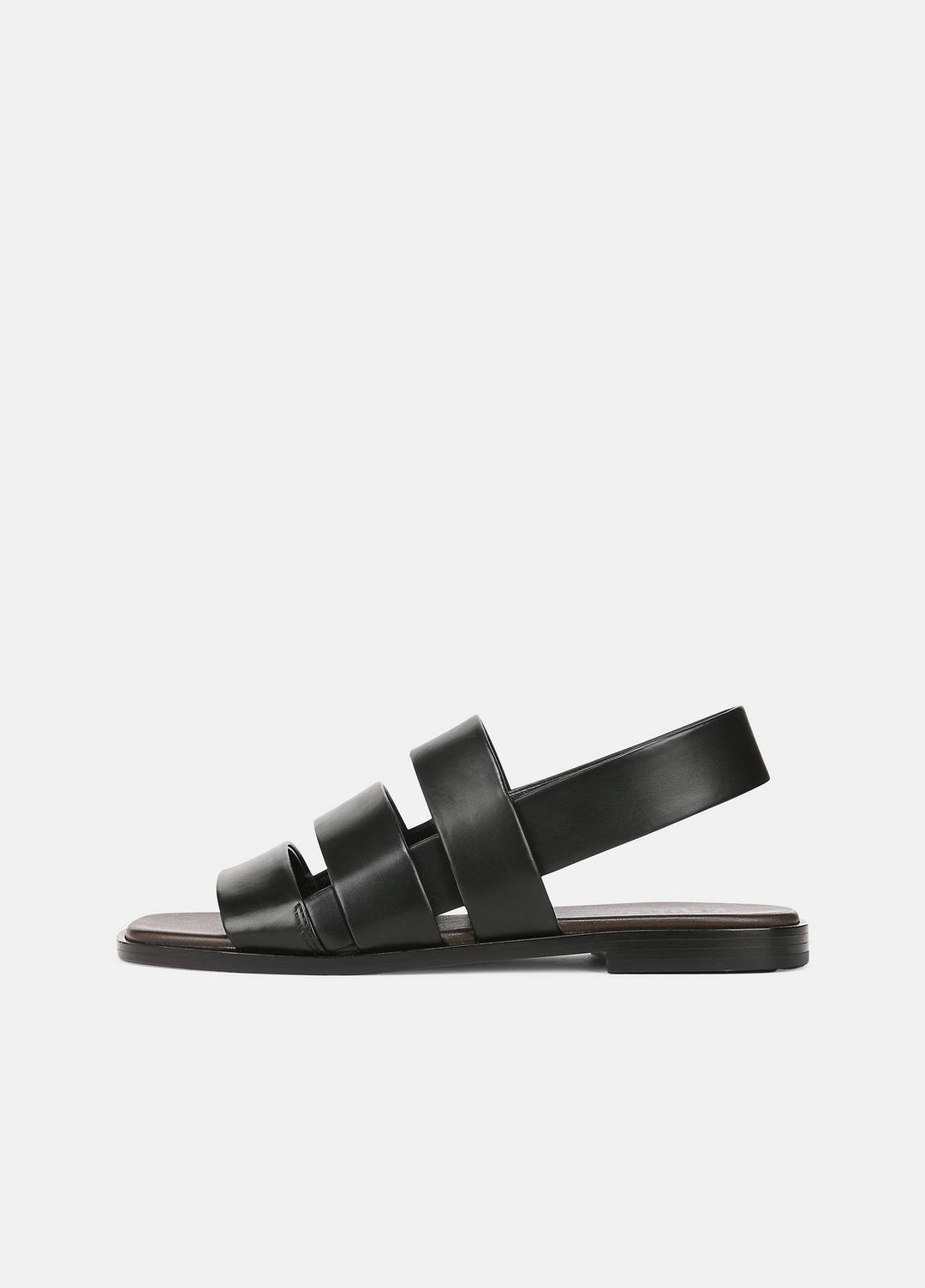 Mazie Leather Slingback Sandal in Shoes BLACK | VINCE Sale