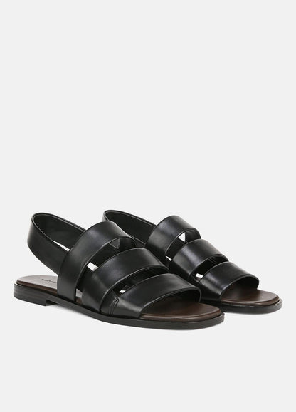 Mazie Leather Slingback Sandal in Shoes BLACK | VINCE Sale