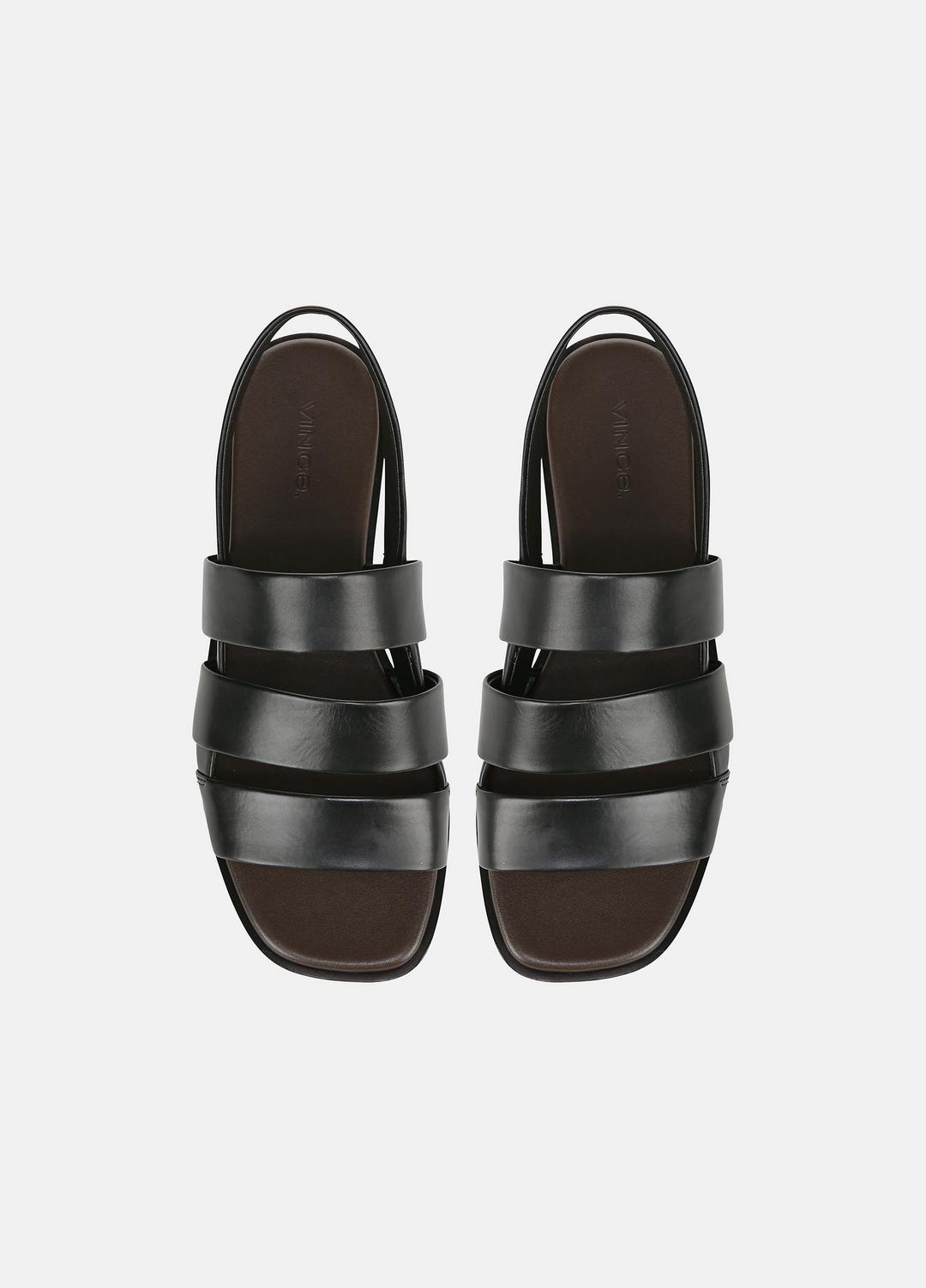 Mazie Leather Slingback Sandal in Shoes BLACK | VINCE Sale