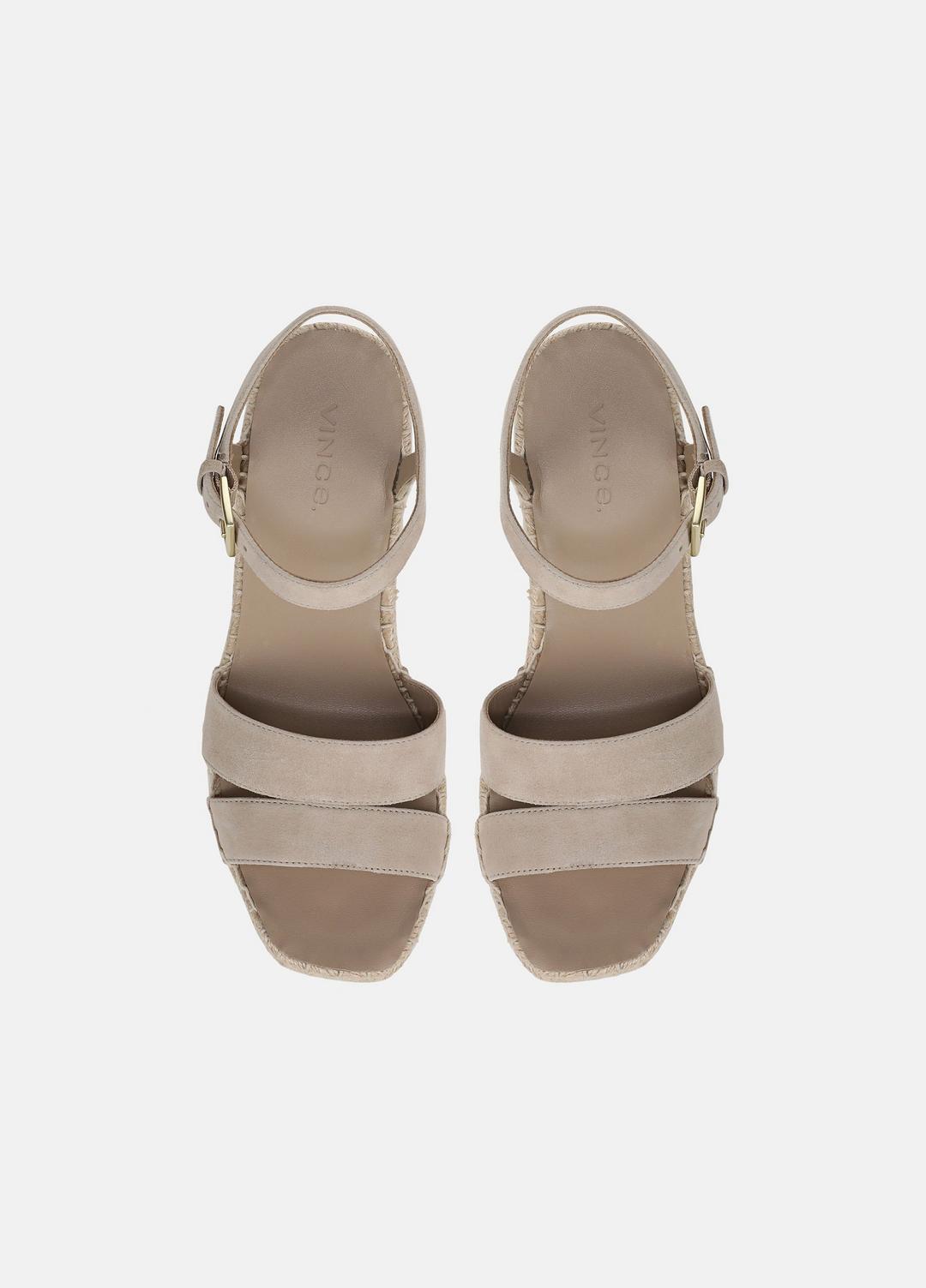 Gwen Suede Espadrille Wedge Sandals in Shoes TAUPE CLAY | VINCE Sale