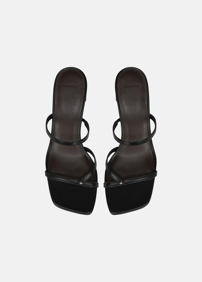 Ona Leather Heeled Sandal in Shoes BLACK | VINCE Sale
