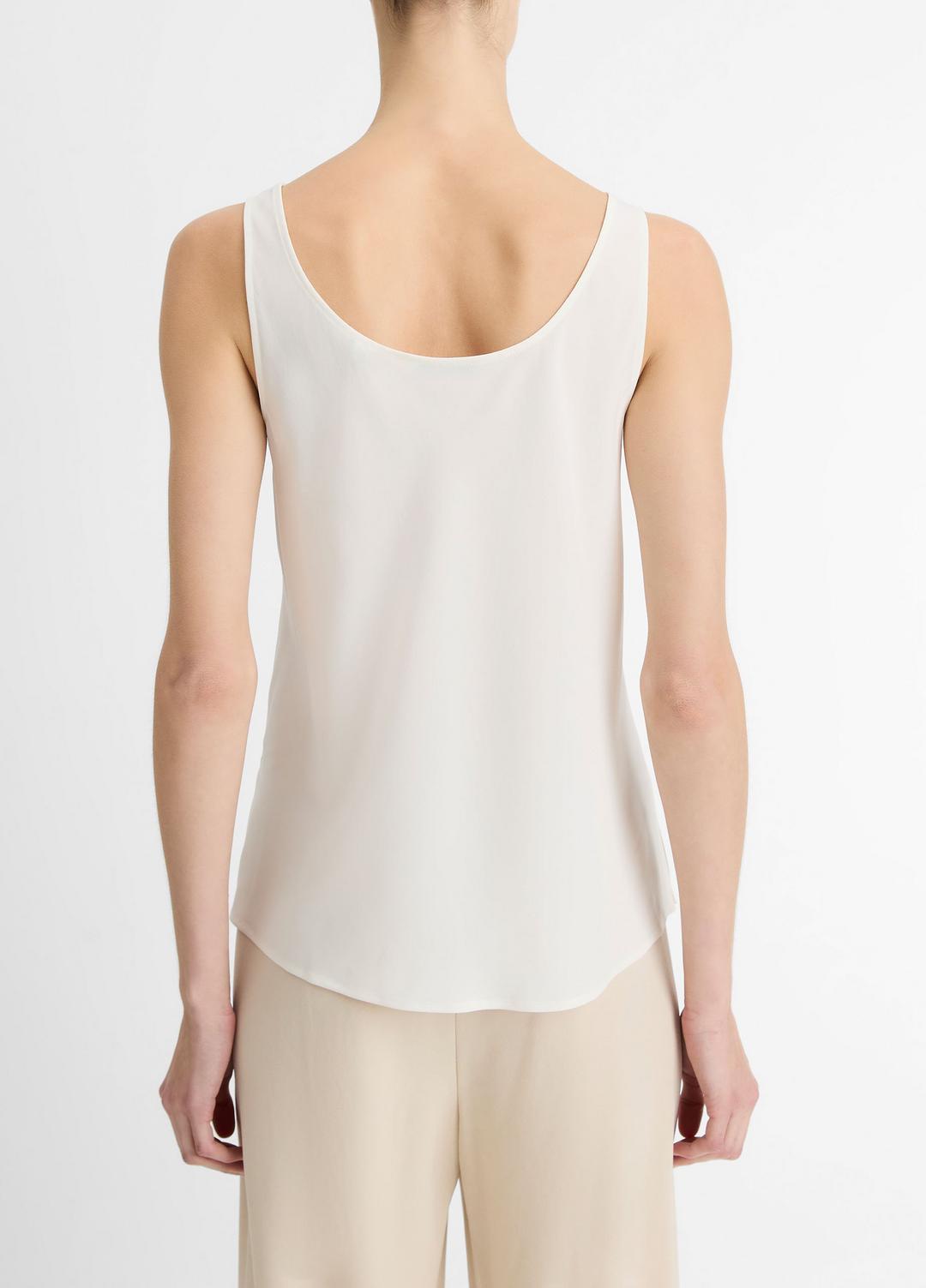 Classic Stretch-Silk Bias Tank in Shirts & Tees OFF WHITE | VINCE Sale