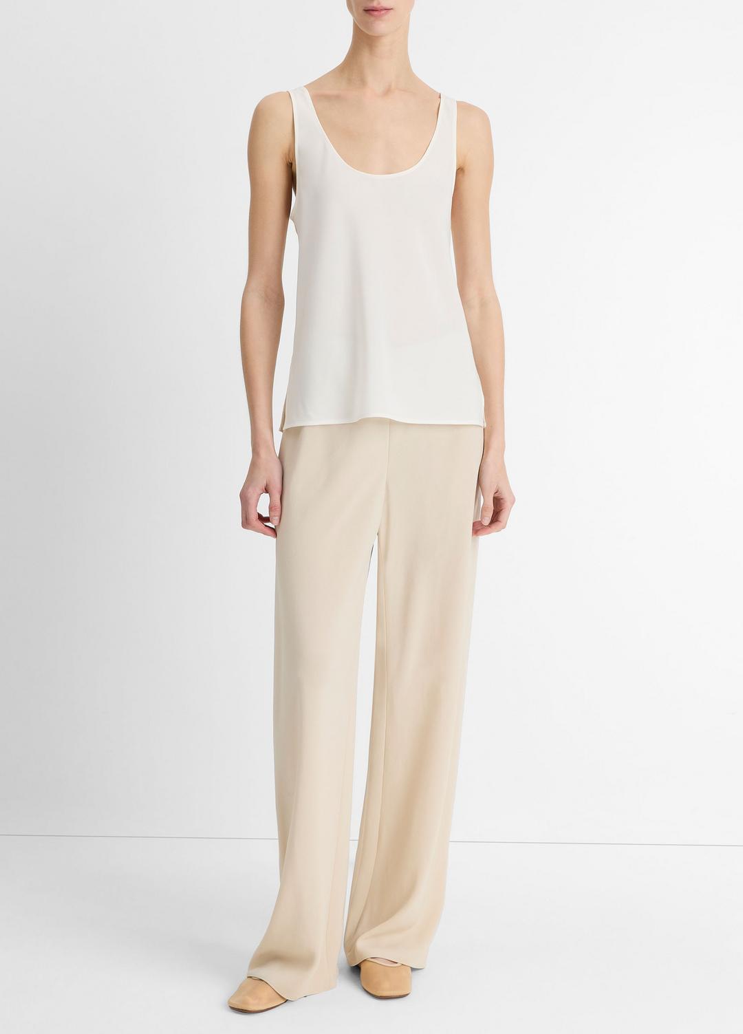 Classic Stretch-Silk Bias Tank in Shirts & Tees OFF WHITE | VINCE Sale
