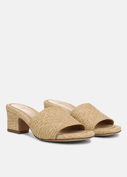 Ariana Raffia Heeled Sandal in Shoes TOASTED WHEAT | VINCE Sale