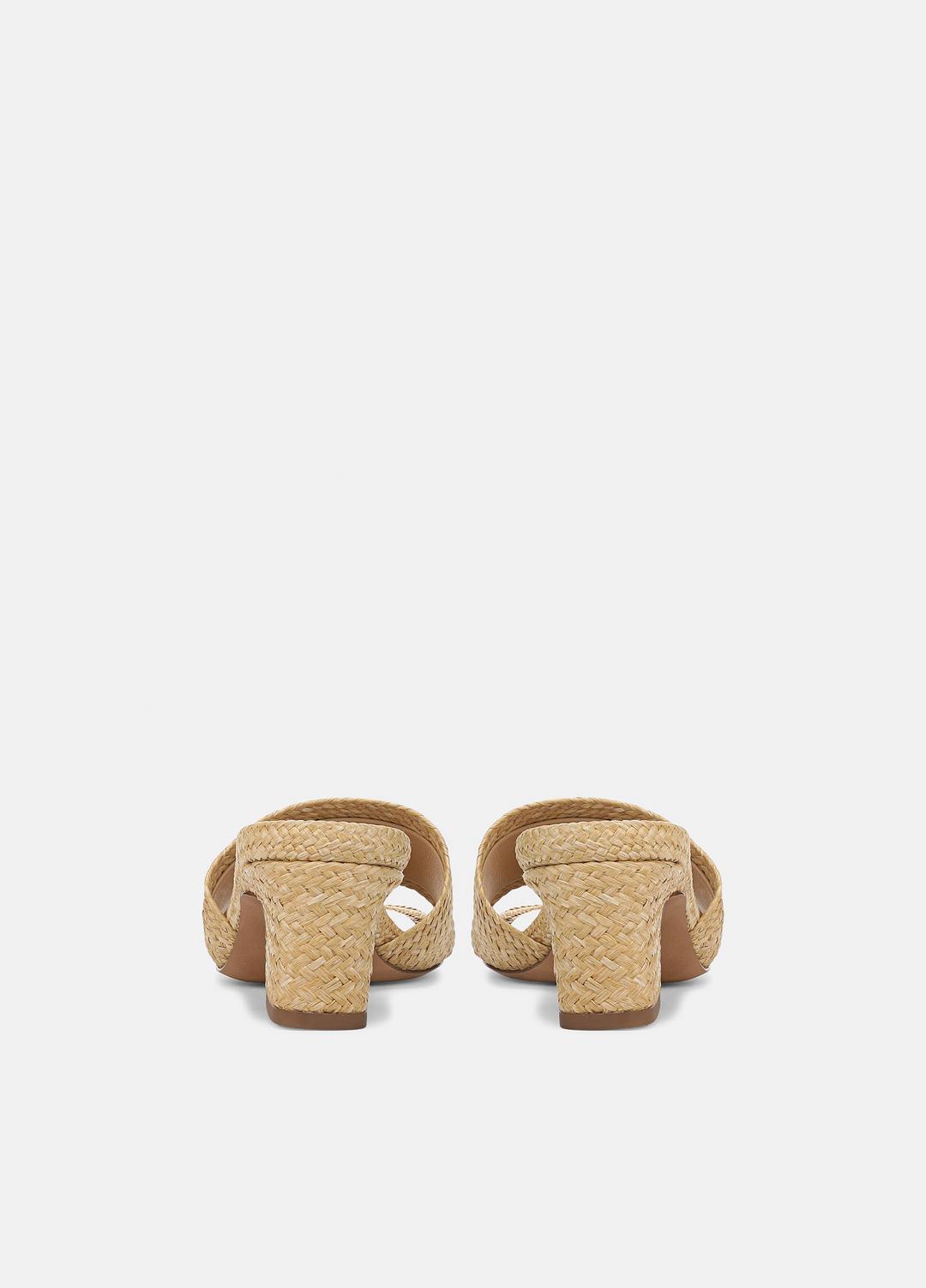 Ariana Raffia Heeled Sandal in Shoes TOASTED WHEAT | VINCE Sale
