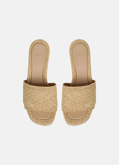 Ariana Raffia Heeled Sandal in Shoes TOASTED WHEAT | VINCE Sale