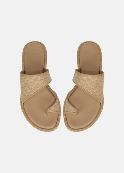Lukas Raffia Sandal in Shoes TOASTED WHEAT | VINCE Sale