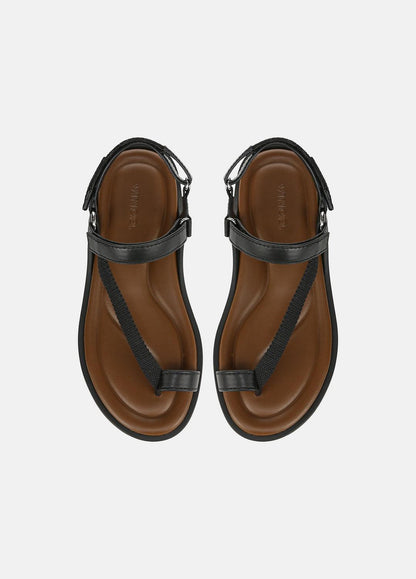 Summer Leather & Canvas Sandal in Shoes BLACK | VINCE Sale
