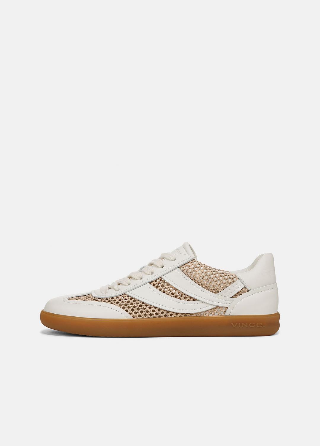 Oasis Netting & Leather Sneaker in Shoes MILK/MACADEMIA | VINCE Sale
