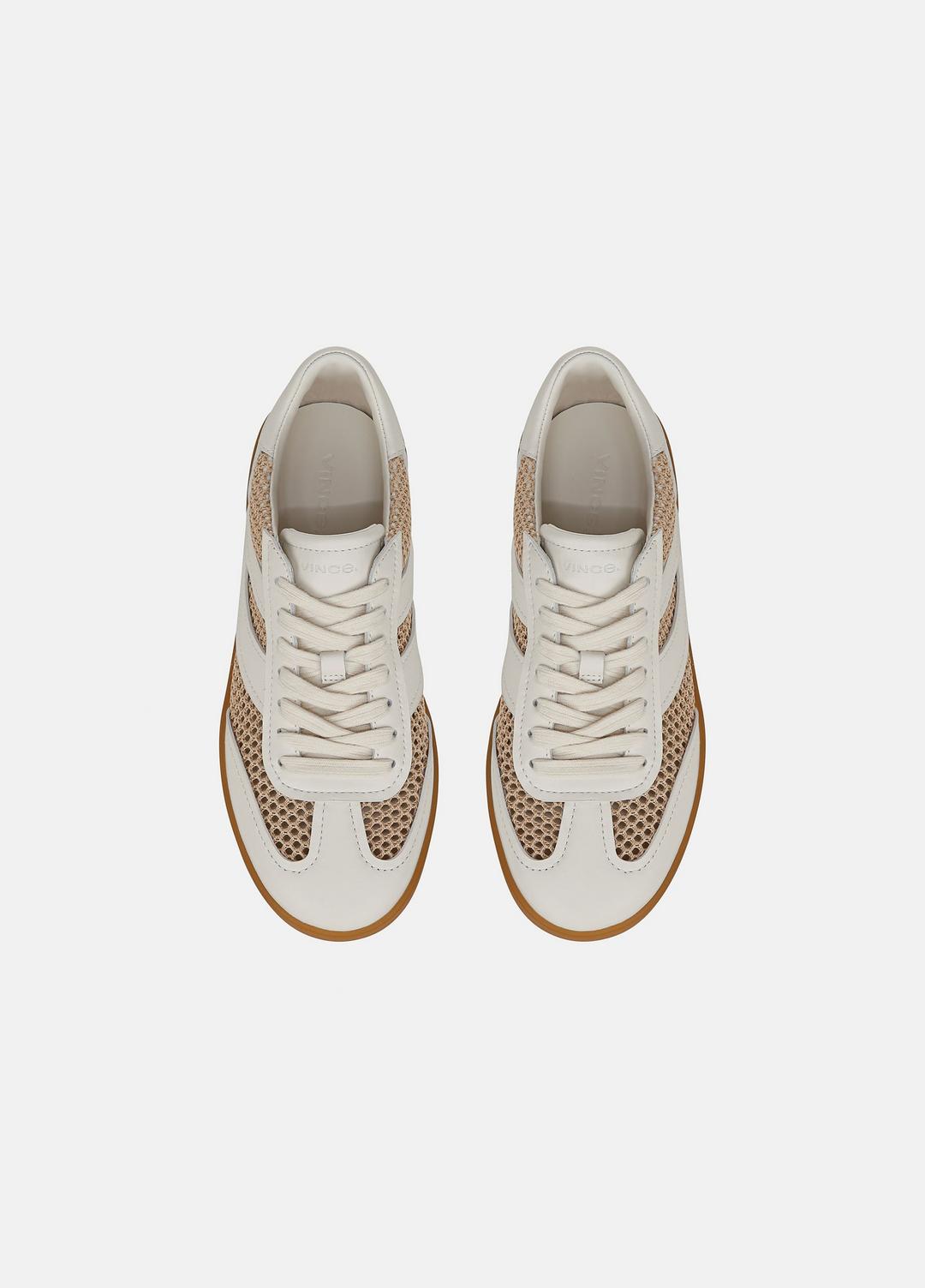 Oasis Netting & Leather Sneaker in Shoes MILK/MACADEMIA | VINCE Sale