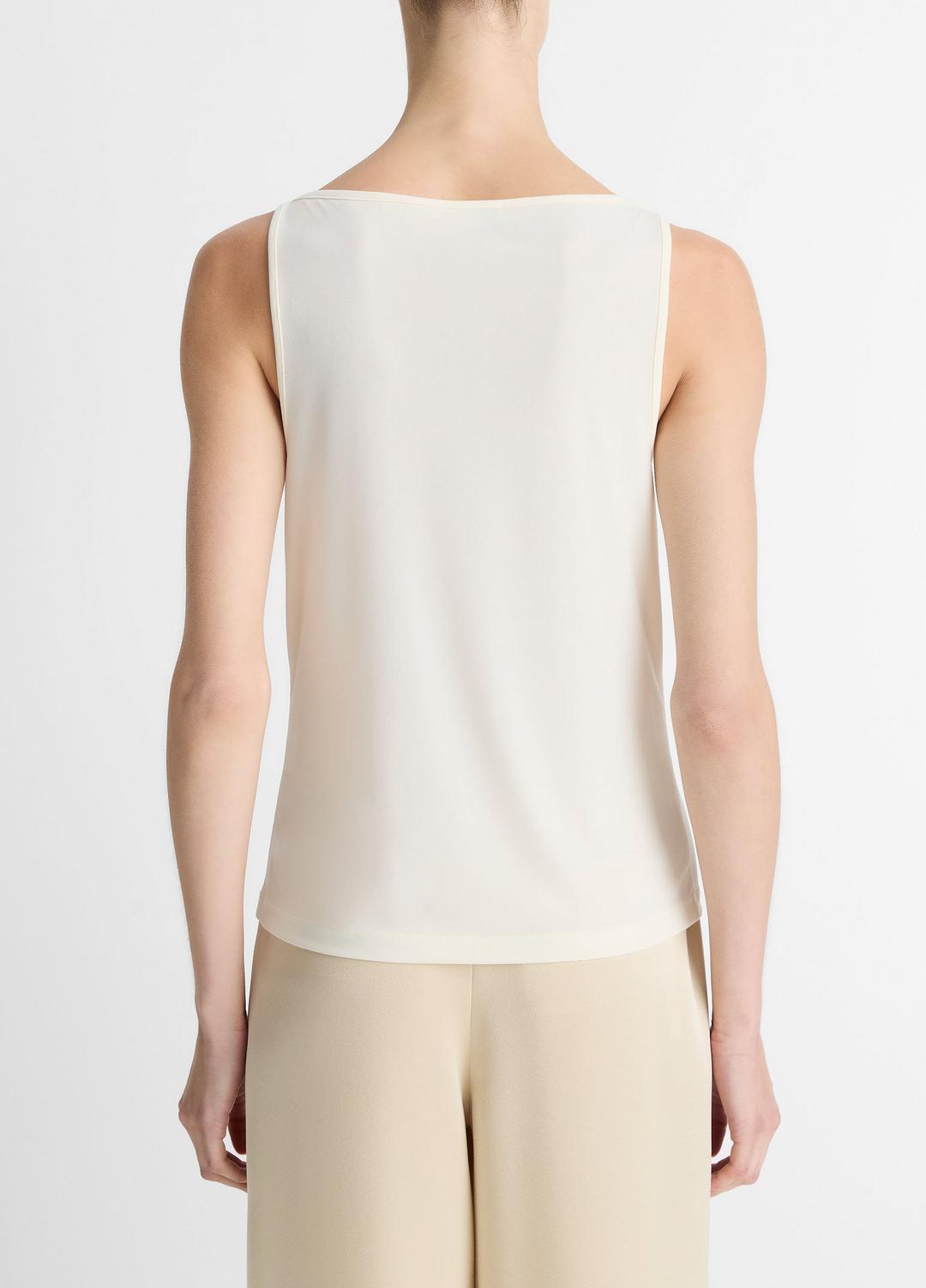 Matte Jersey Boat-Neck Tank in Shirts & Tees IVORY | VINCE Sale