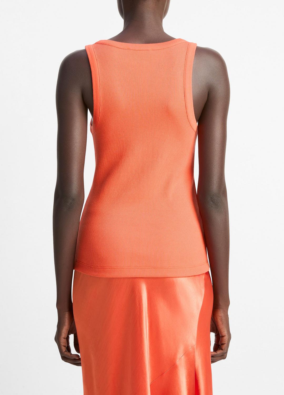 Ribbed Scoop-Neck Tank in Shirts & Tees BURNT ORCHID | VINCE Sale