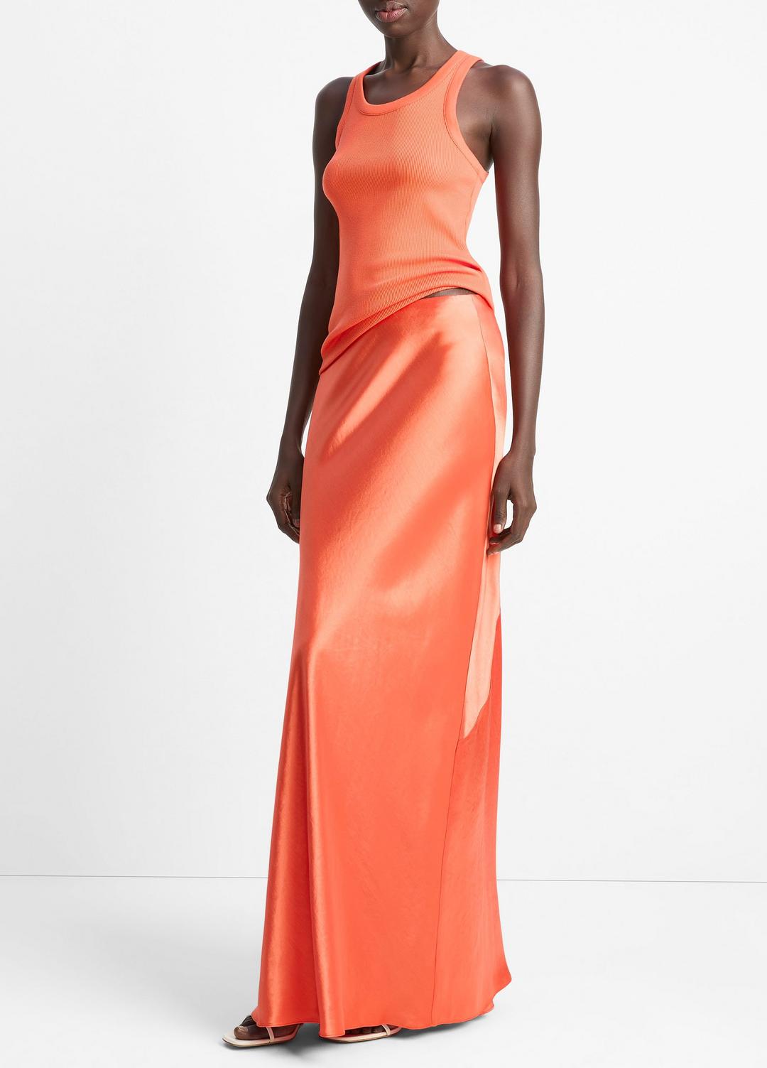 Satin Maxi Skirt in Dresses & Skirts BURNT ORCHID | VINCE Sale
