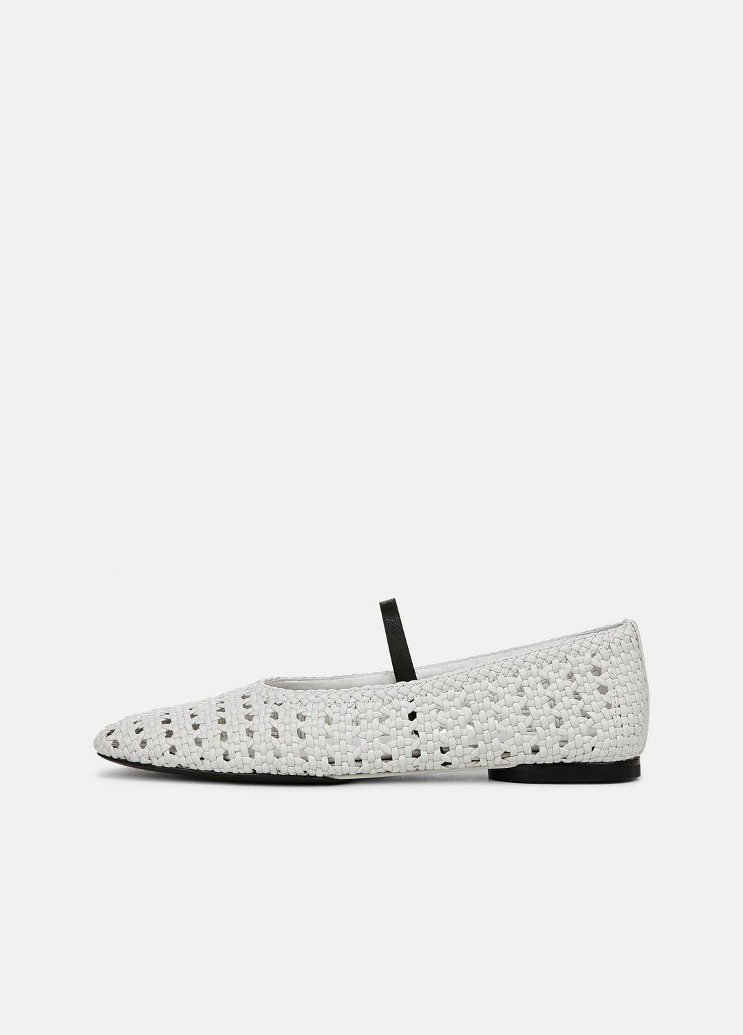 Vivian Leather Mary Jane Flat in Shoes WHITE | VINCE Sale