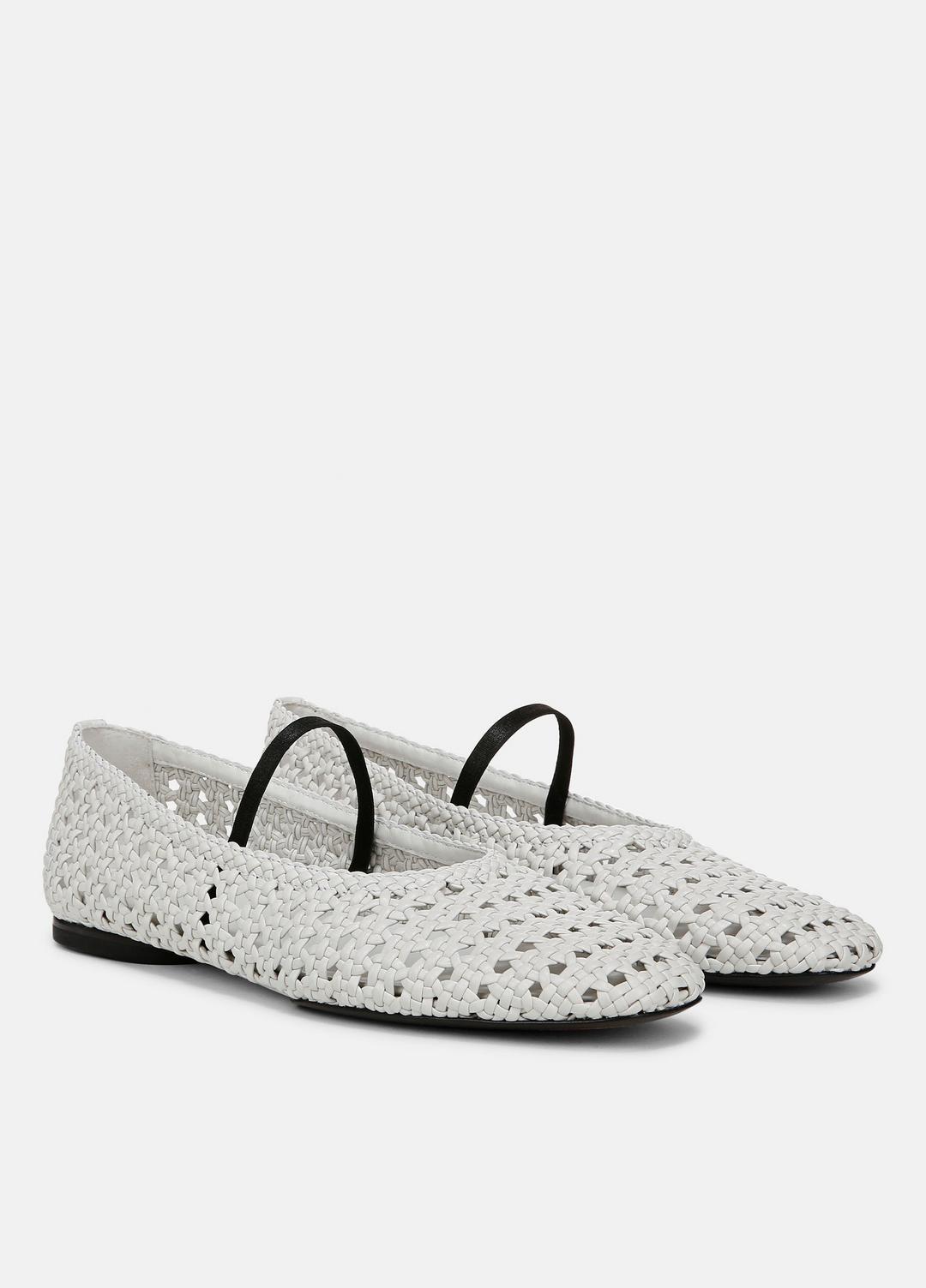 Vivian Leather Mary Jane Flat in Shoes WHITE | VINCE Sale