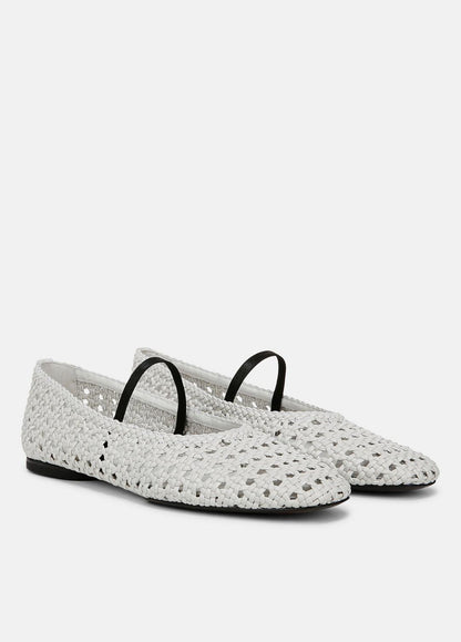 Vivian Leather Mary Jane Flat in Shoes WHITE | VINCE Sale