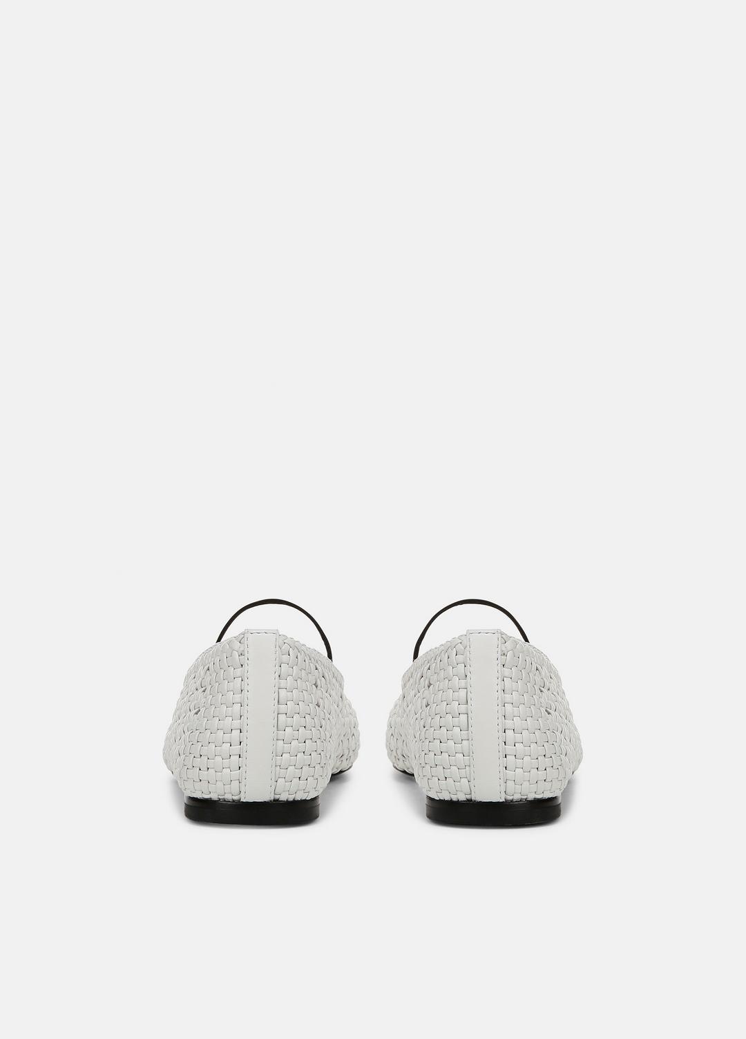 Vivian Leather Mary Jane Flat in Shoes WHITE | VINCE Sale