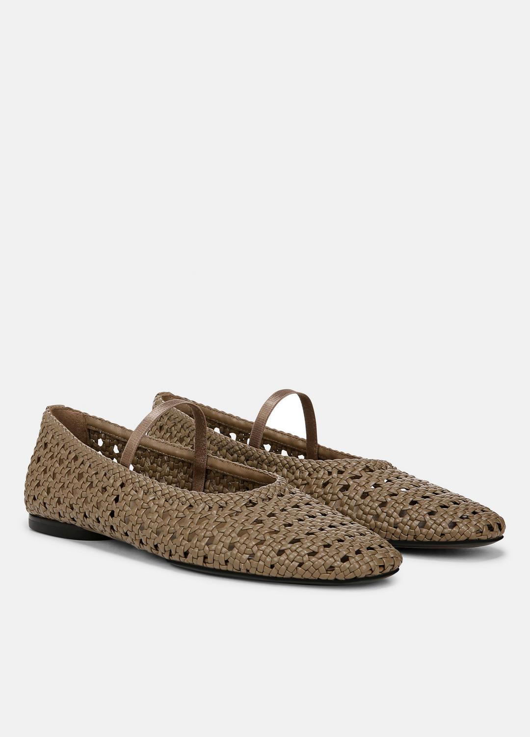 Vivian Leather Mary Jane Flat in Shoes SAND SHELL | VINCE Sale