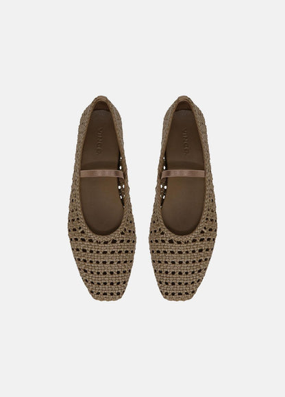 Vivian Leather Mary Jane Flat in Shoes SAND SHELL | VINCE Sale