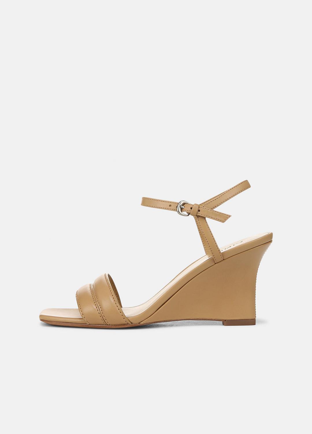 Prema Leather Wedge Sandal in Shoes LIGHT SABLE | VINCE Sale