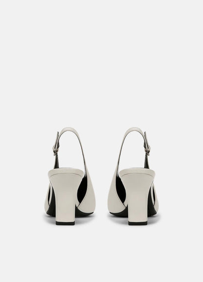 Devi Leather Slingback Pump in Shoes MILK | VINCE Sale