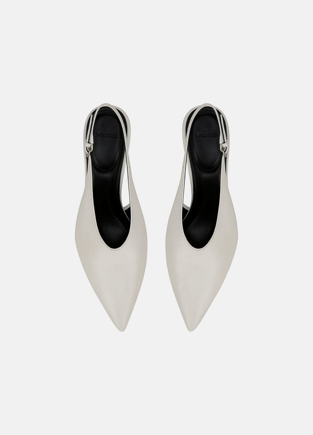 Devi Leather Slingback Pump in Shoes MILK | VINCE Sale
