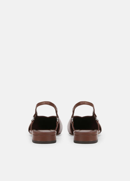 Ines Leather Slingback Flat in Shoes COFFEE | VINCE Sale