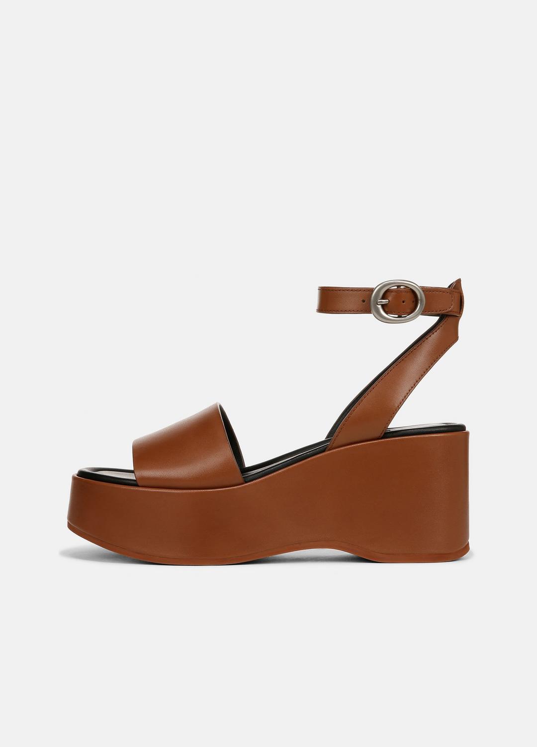 Phillipa Leather Platform Sandal in Shoes SEQUOIA BROWN | VINCE Sale