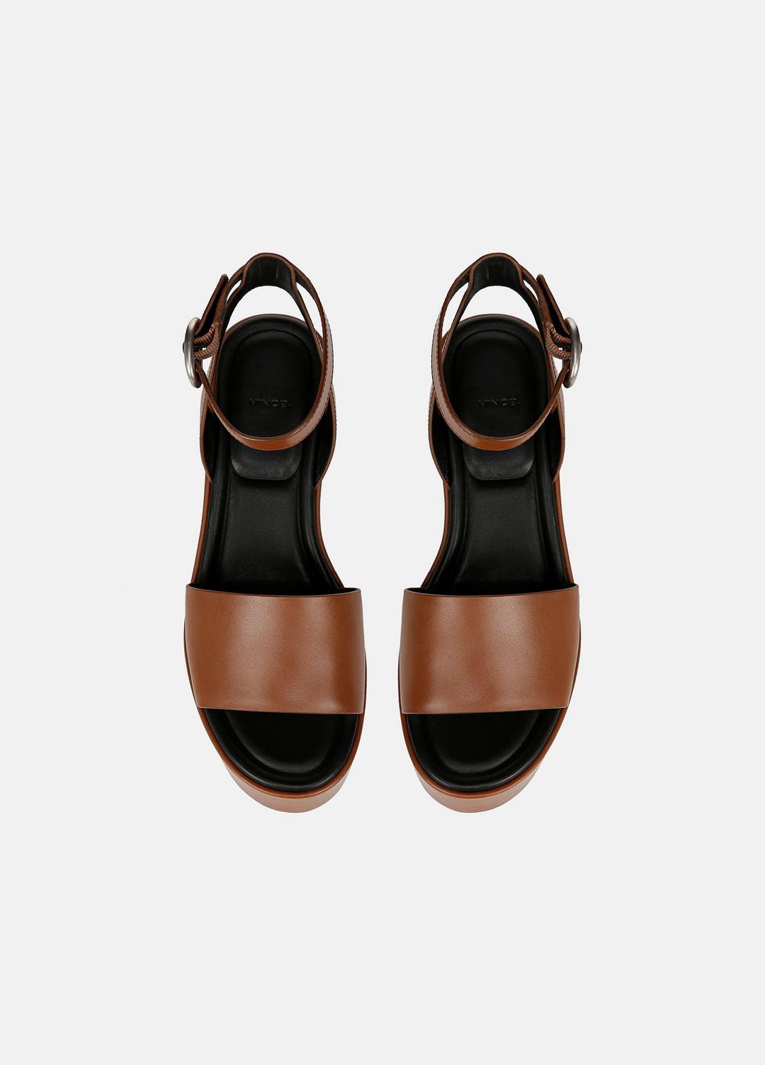 Phillipa Leather Platform Sandal in Shoes SEQUOIA BROWN | VINCE Sale