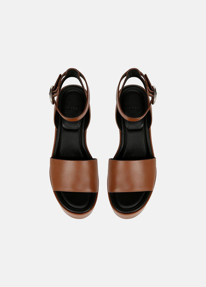Phillipa Leather Platform Sandal in Shoes SEQUOIA BROWN | VINCE Sale