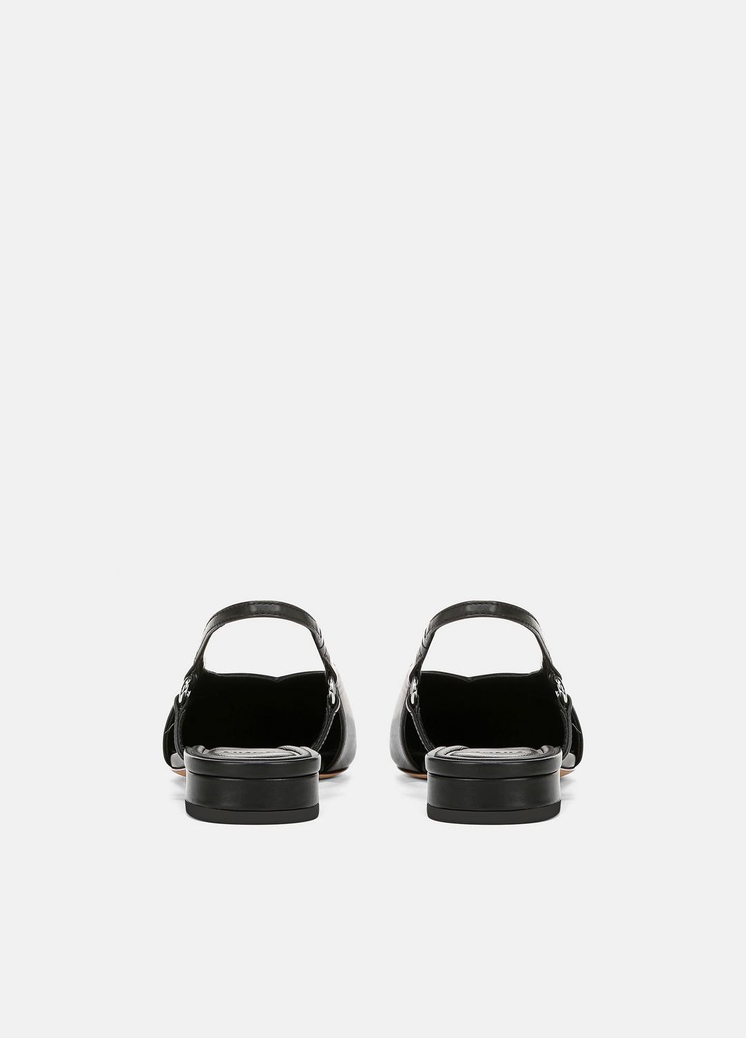 Ines Leather Slingback Flat in Shoes BLACK | VINCE Sale