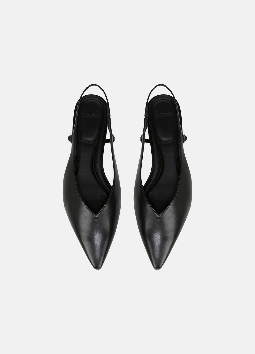 Ines Leather Slingback Flat in Shoes BLACK | VINCE Sale