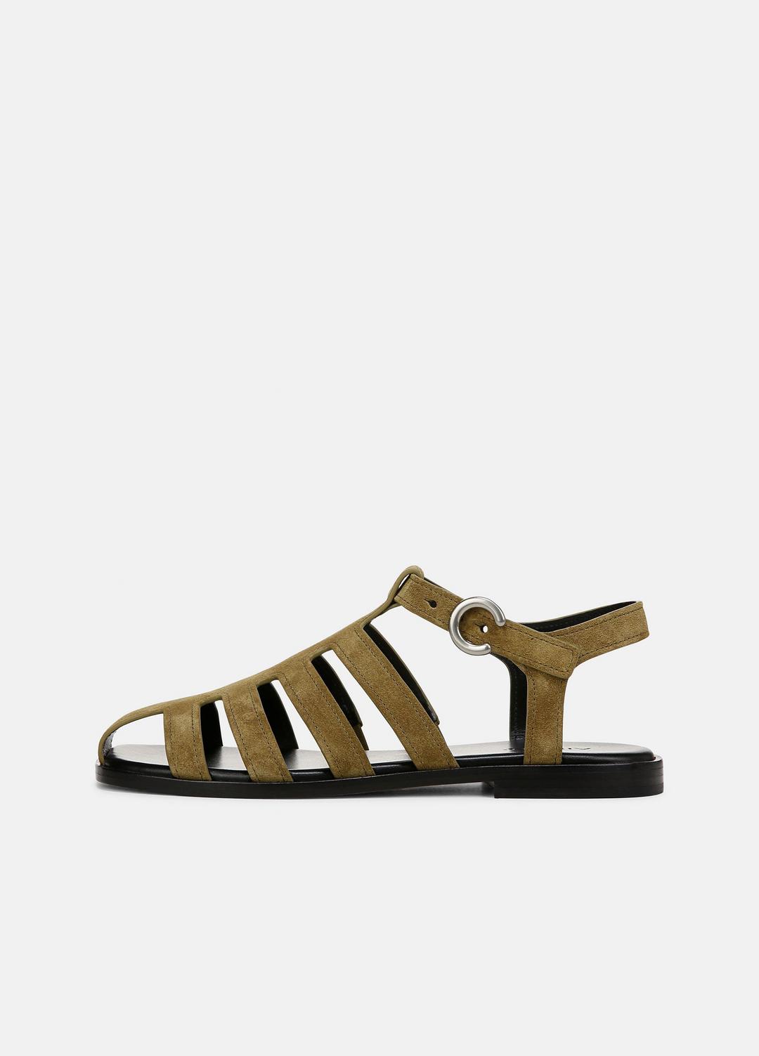 Melina Suede Fisherman Sandal in Shoes OLIVE WOOD | VINCE Sale
