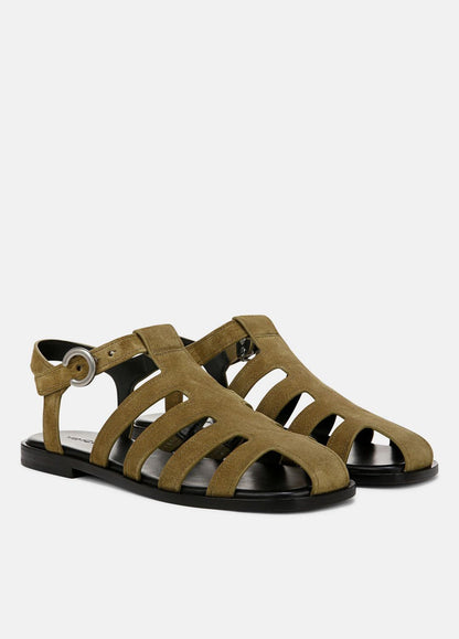 Melina Suede Fisherman Sandal in Shoes OLIVE WOOD | VINCE Sale