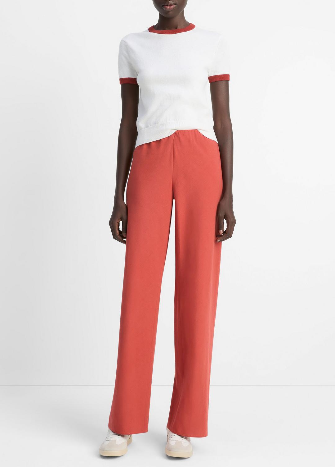 Cotton-Blend High-Waist Bias Pant in Pants & Shorts TERRA | VINCE Sale