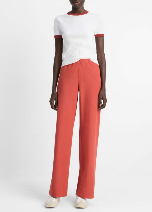 Cotton-Blend High-Waist Bias Pant in Pants & Shorts TERRA | VINCE Sale
