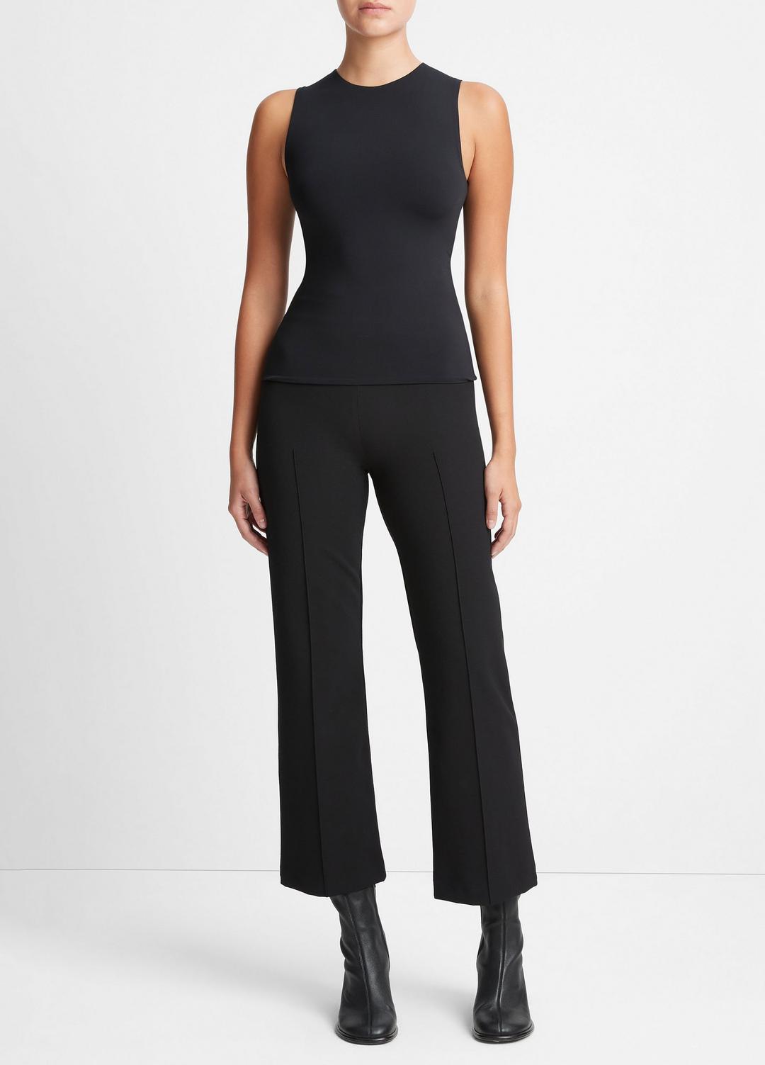 Stretch-Jersey Shell in Shirts & Tees BLACK | VINCE Sale